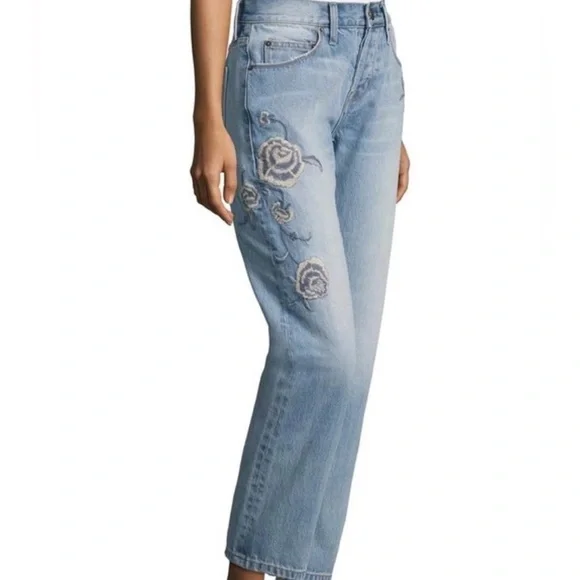 Current/Elliott Embroidered Straight Leg Jeans – Women’s Size 27 | 29” Inseam - Picture 1 of 4